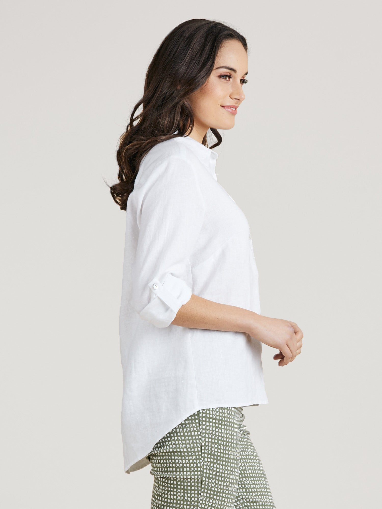 Classic White Linen Shirt - White