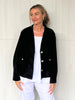 Danielle Linen Cropped Blazer - Black