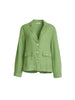 Danielle Cropped Linen Blazer - Fern