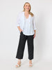 Lara Linen Wide Leg Pant - Black