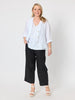 Lara Linen Wide Leg Pant - Black