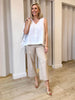 Zara Wide Leg Pant - Natural