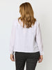 Danielle Cropped Linen Blazer - White