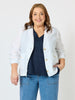 Danielle Cropped Linen Blazer - White