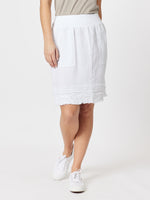Ruffle Hem Skirt - White