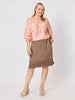 Ruffle Hem Skirt - Mocha