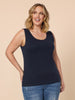 Basic Cotton Camisole - Navy