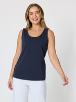 Basic Cotton Camisole - Navy