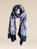 THREADZ SNAKE PRINT SCARF - Black/White