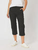 Santorini Cropped Cotton Pant - Black