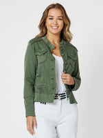 Military Denim Jacket - Khaki
