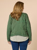 Military Style Denim Jacket - Khaki RC&CO