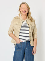Military Denim Jacket - Natural
