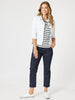 Military Style Denim Jacket - White