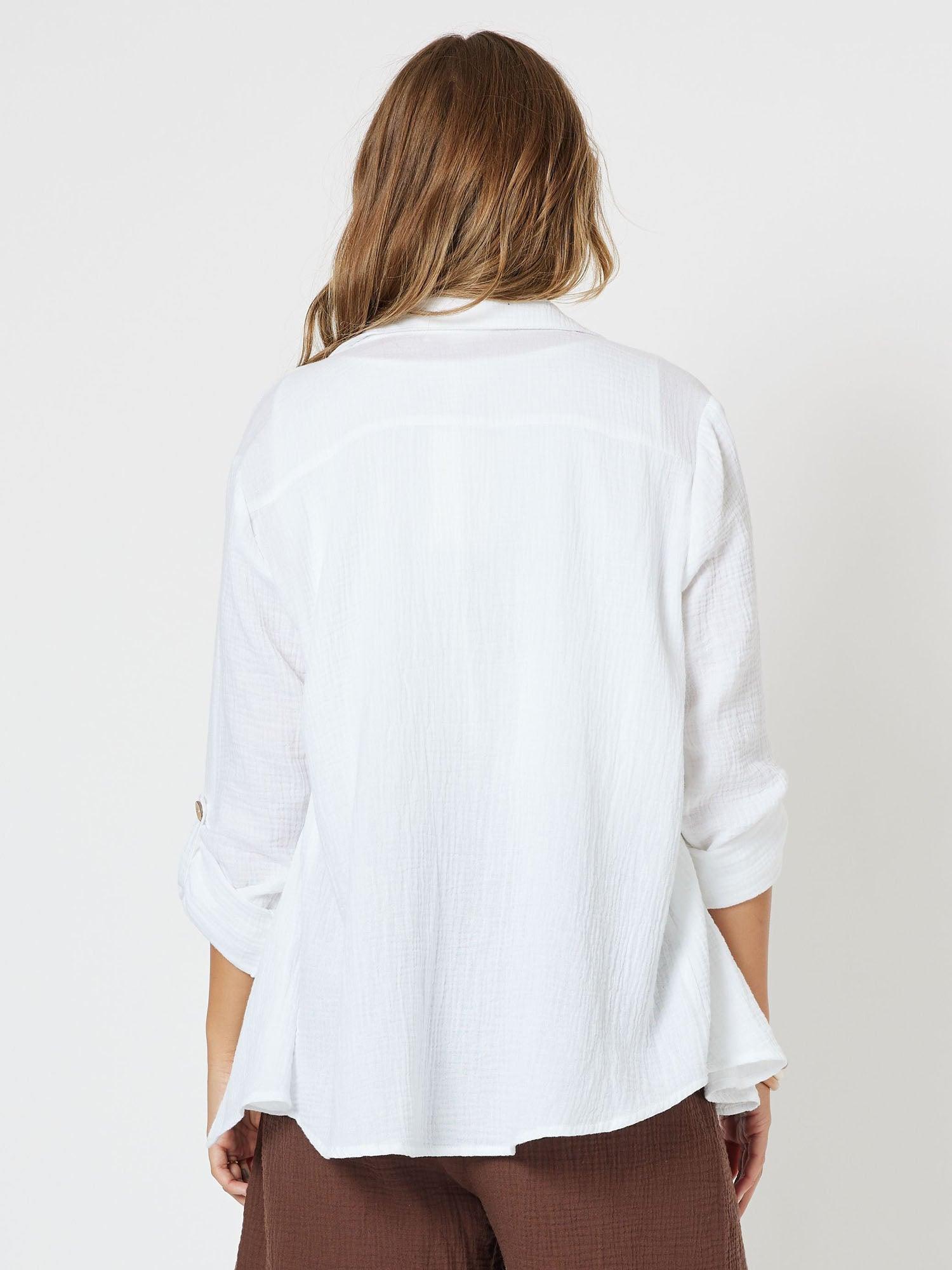 Textured Cotton Shirt - White