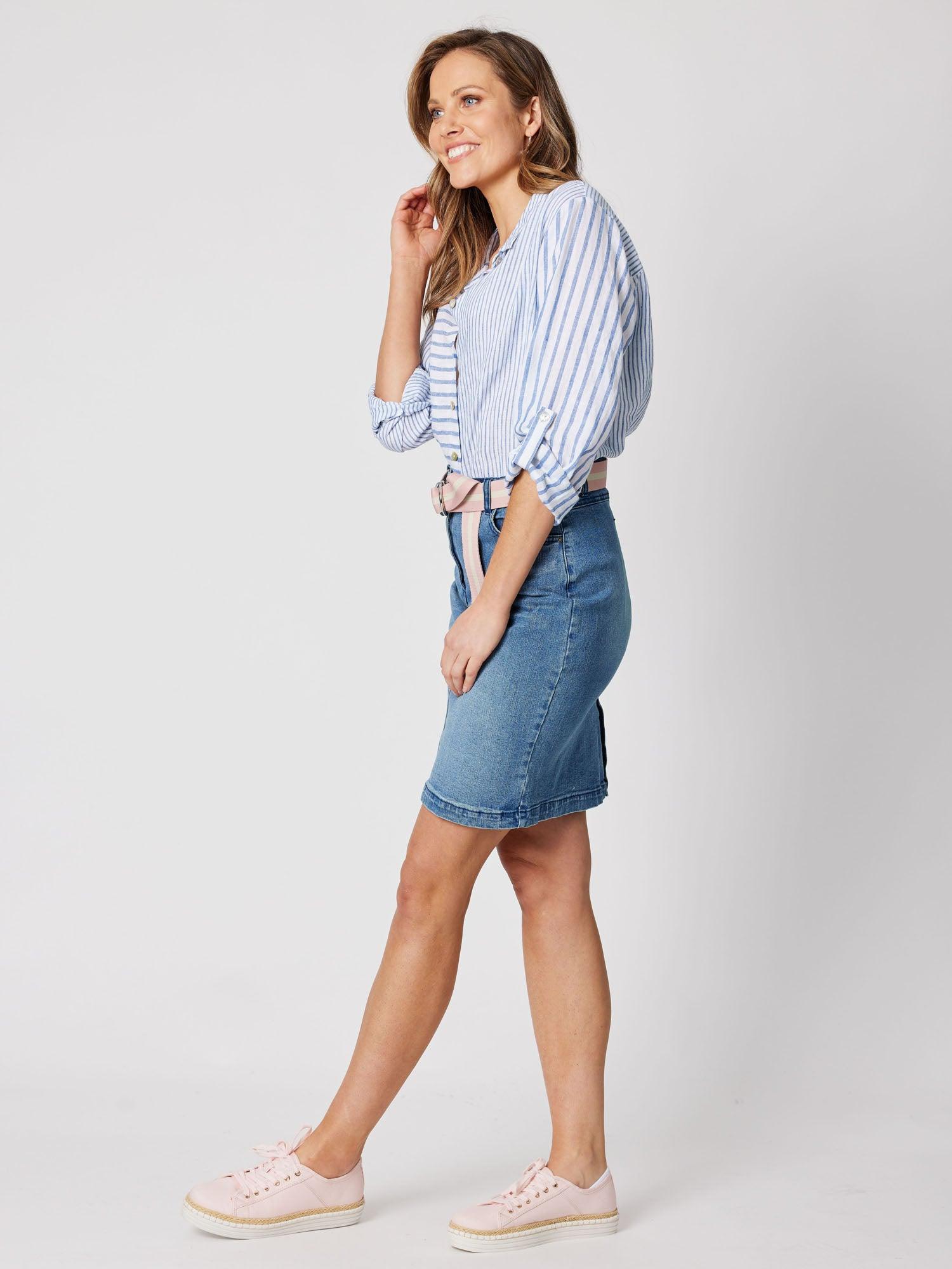 Miracle Denim Skirt - Washed Denim