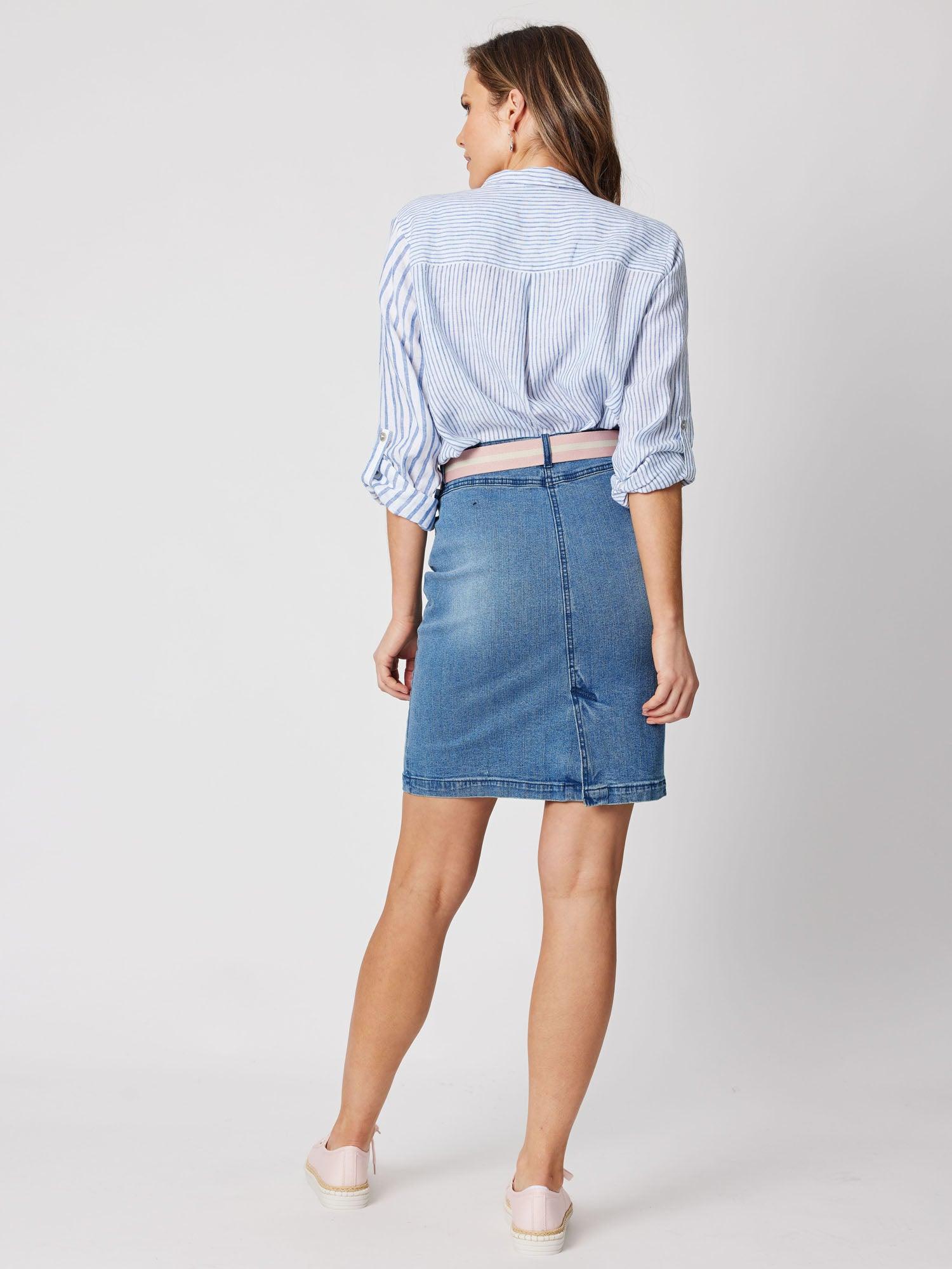 Miracle Denim Skirt - Washed Denim