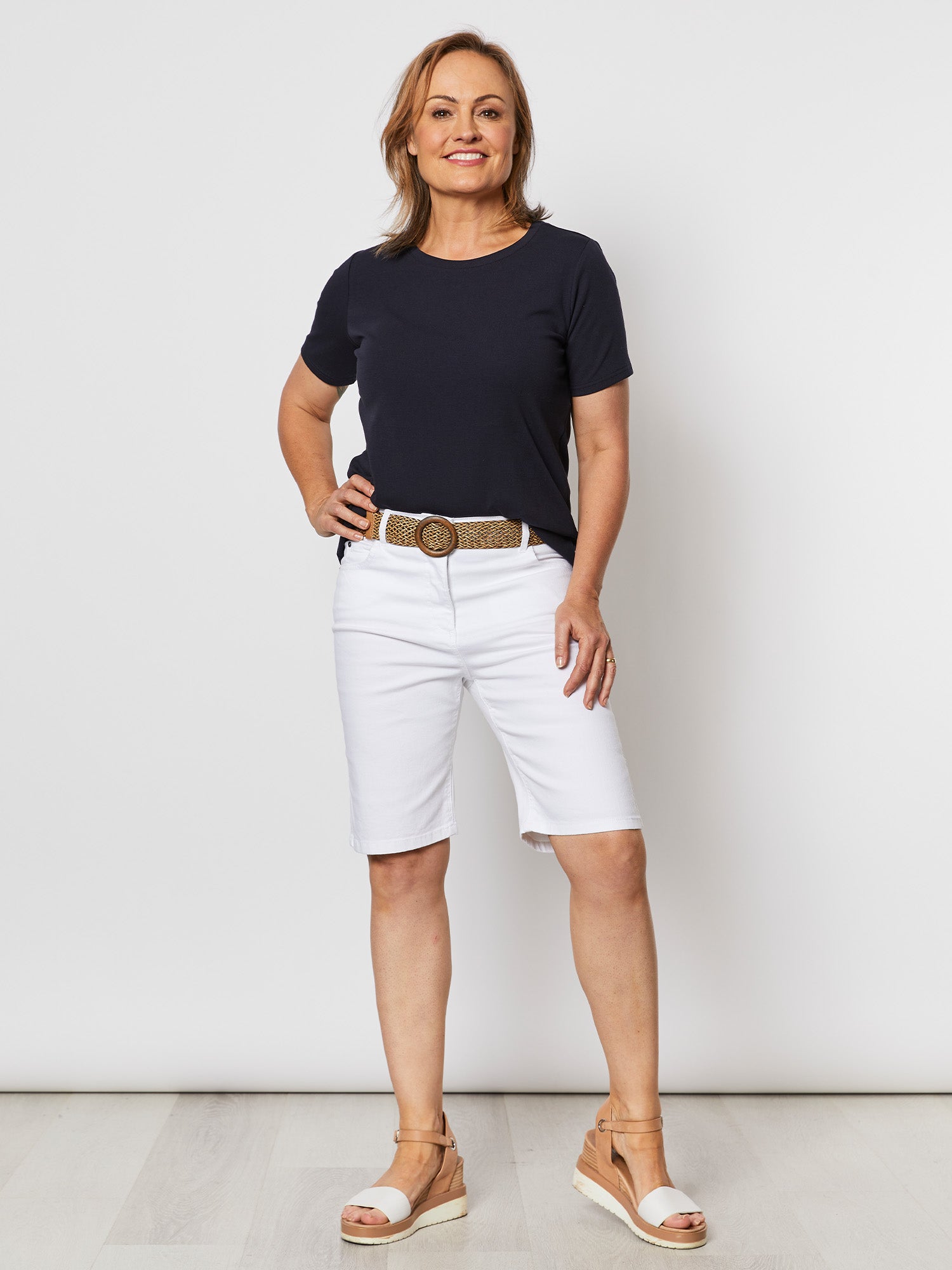 Miracle Denim Shorts - White
