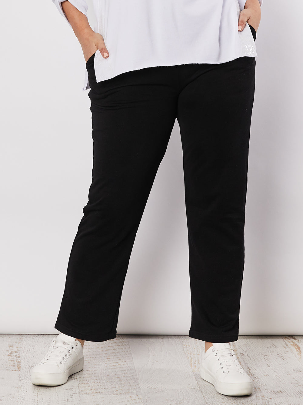 Cotton Track Pant - Black