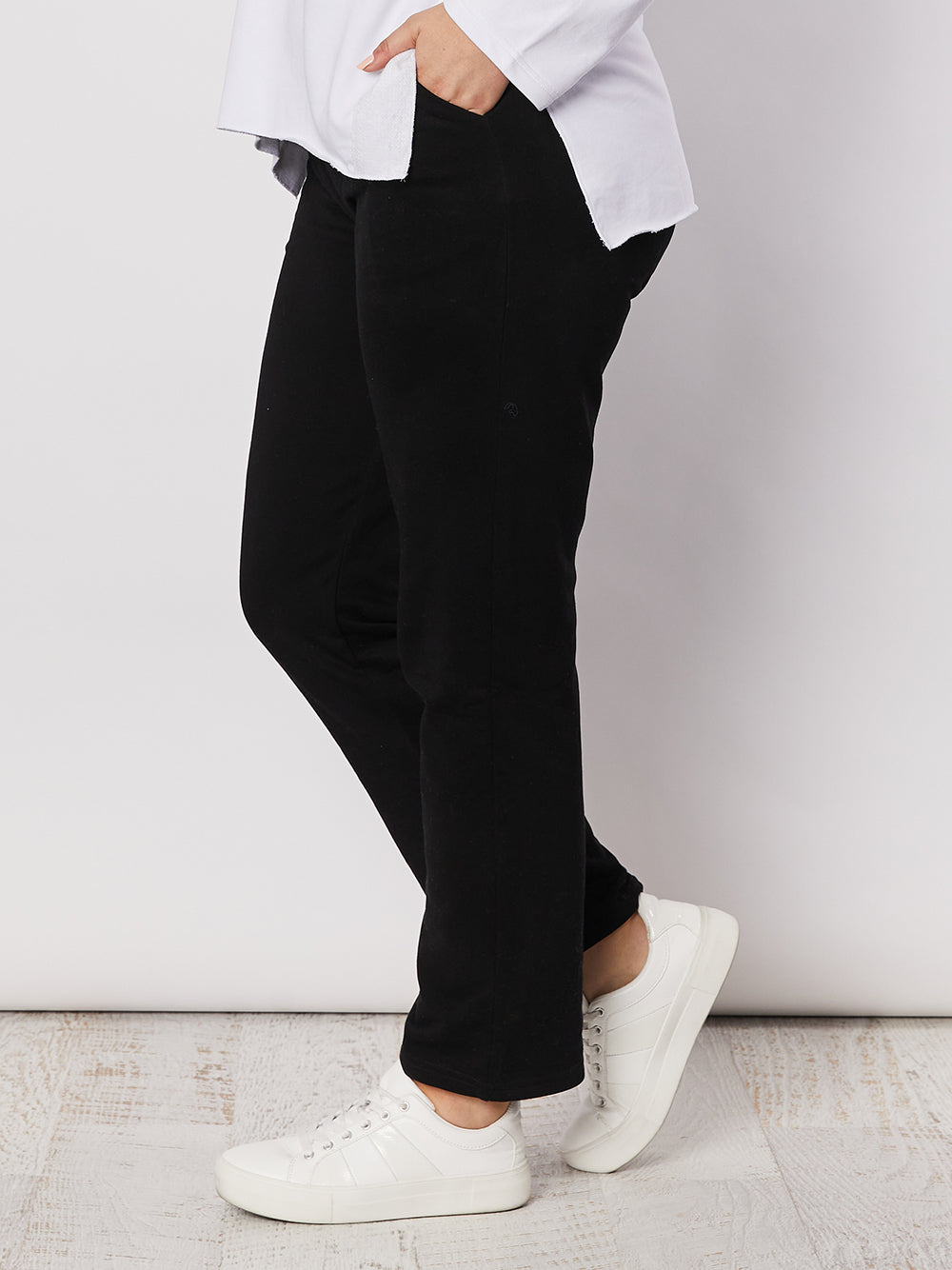 Cotton Track Pant - Black