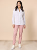 Emma Rib Detail Shirt - White