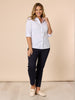 Emma Rib Detail Shirt - White