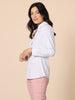 Emma Rib Detail Shirt - White