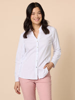 Emma Rib Detail Shirt - White