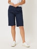 Santorini Cotton Pull On Short - Navy