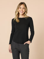 Heritage Long Sleeve Top - Black