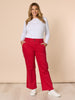 Hudson Wide Leg Jean - Red