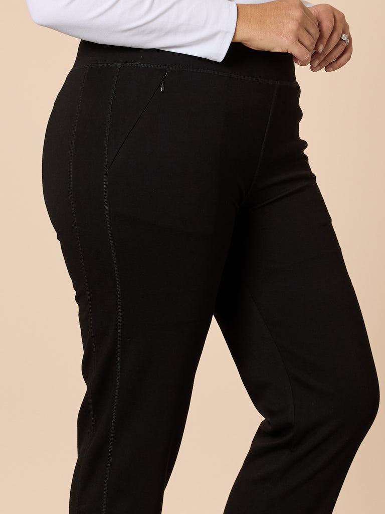 Sport Straight Leg Ponte Pant - Black RC&CO