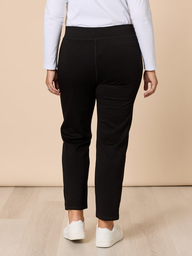 Sport Straight Leg Ponte Pant - Black RC&CO