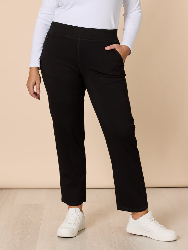 Sport Straight Leg Ponte Pant - Black RC&CO