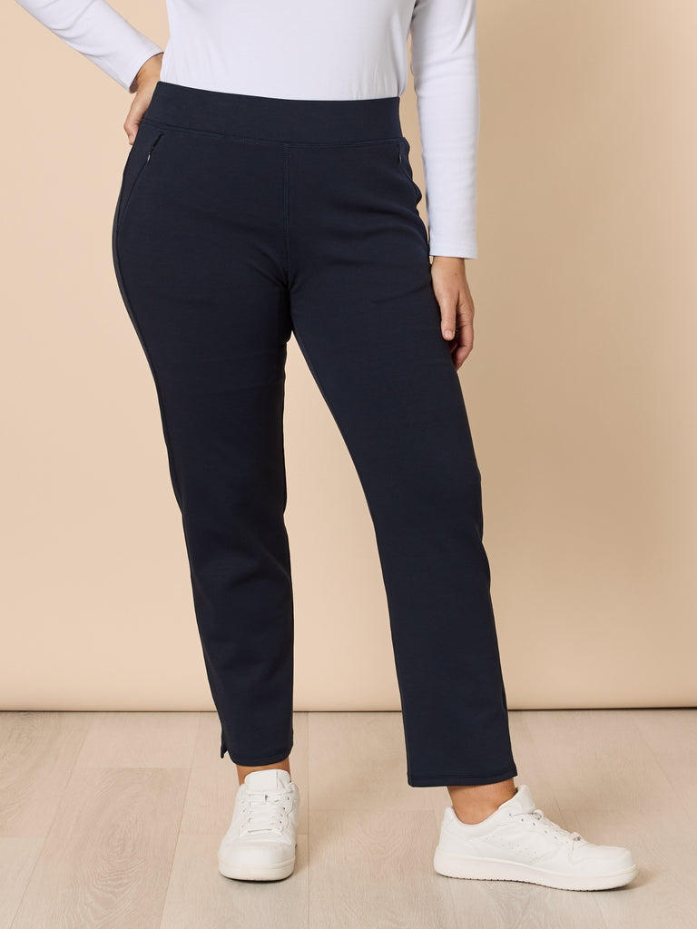 Sport Straight Leg Ponte Pant - Navy RC&CO
