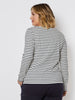 Boatneck Stripe T-shirt - Navy