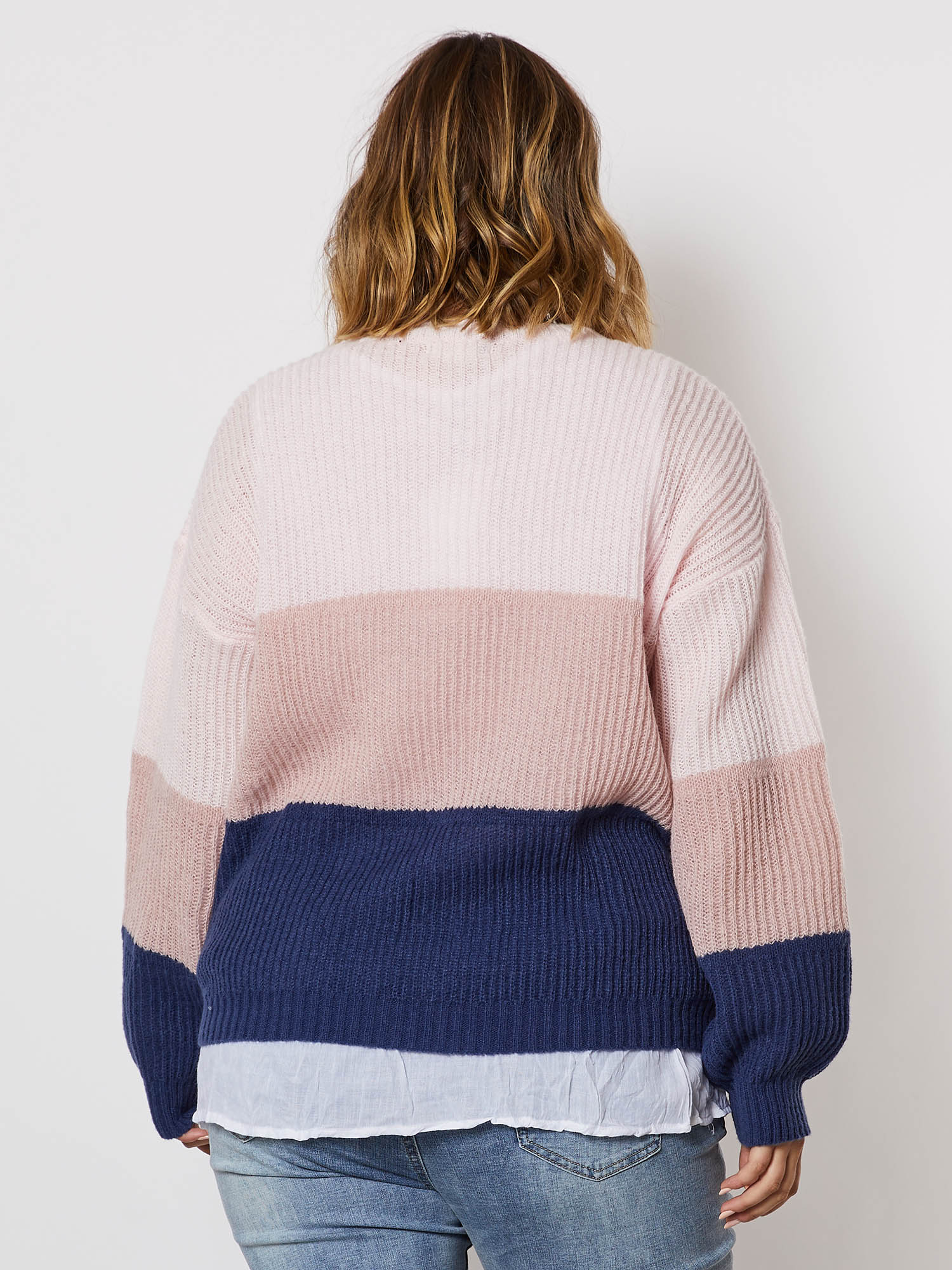 Colour Block Knit Jumper - Multi