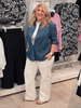 Hudson High Rise Wide Leg Jean - Ivory