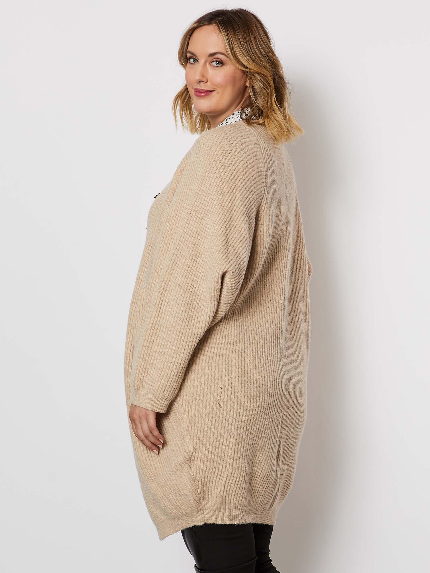 Batwing Knit Cardigan - Honey