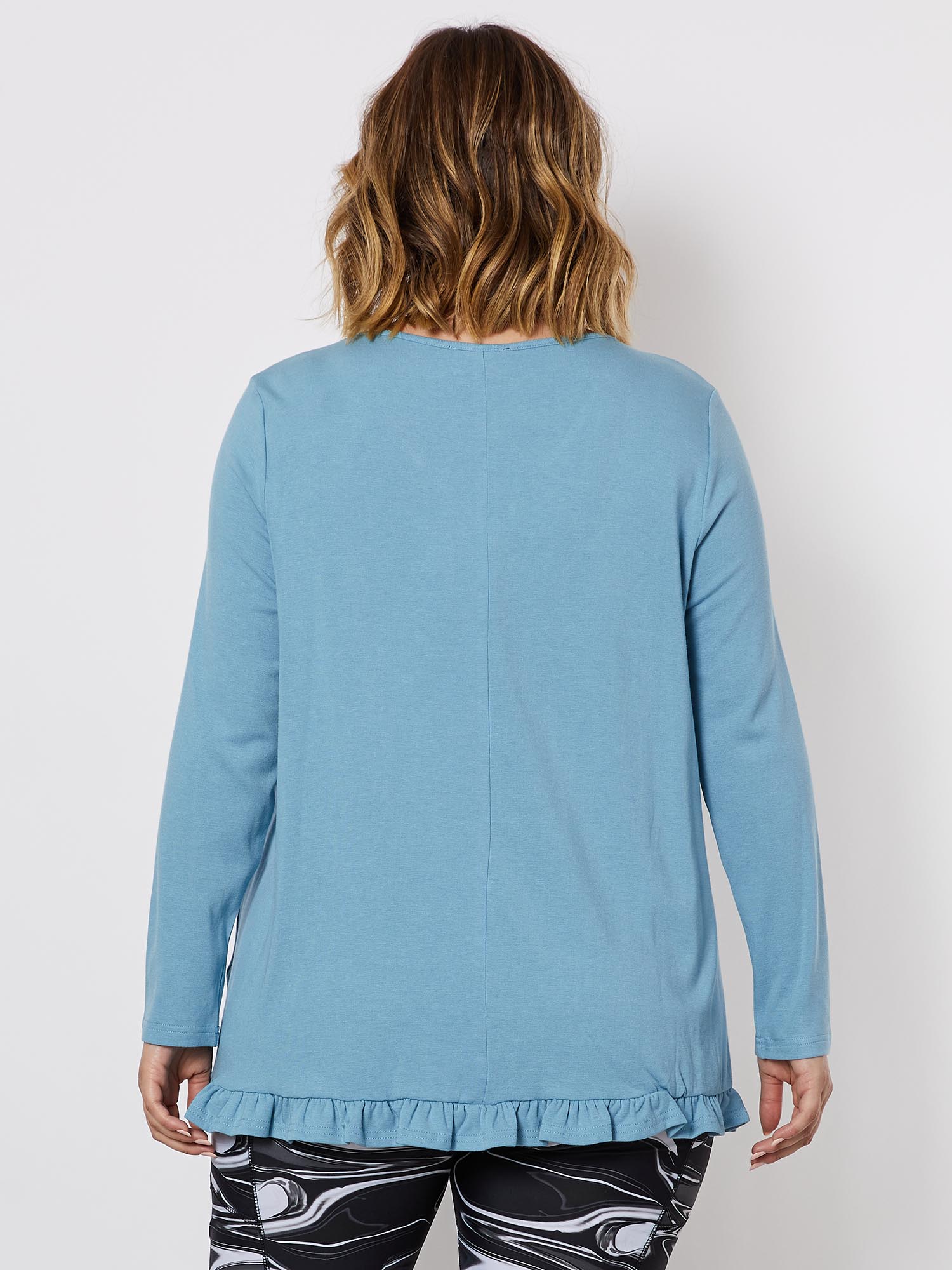 Frilled Hem Top - Powder