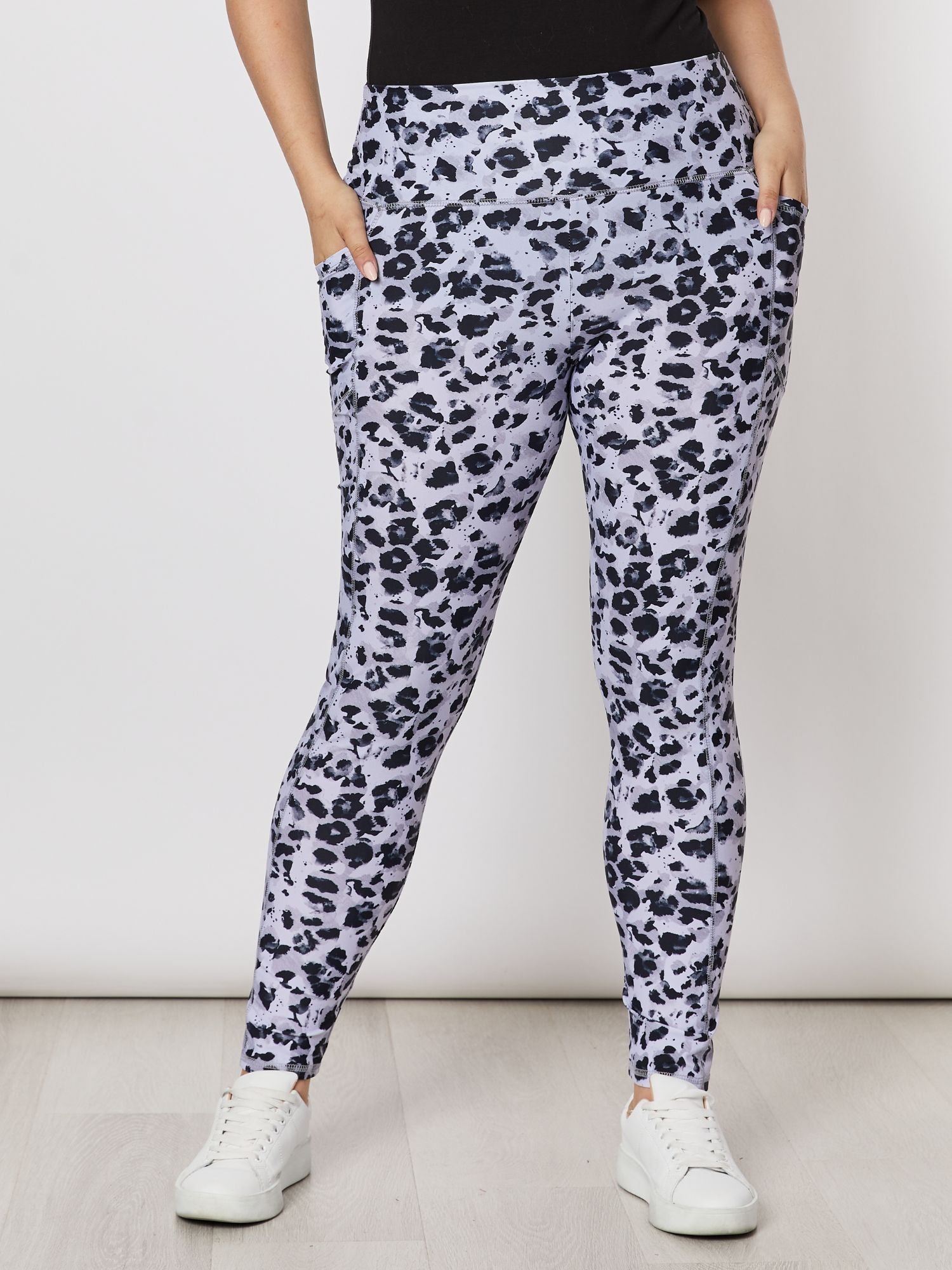 Animal Print Legging - Silver