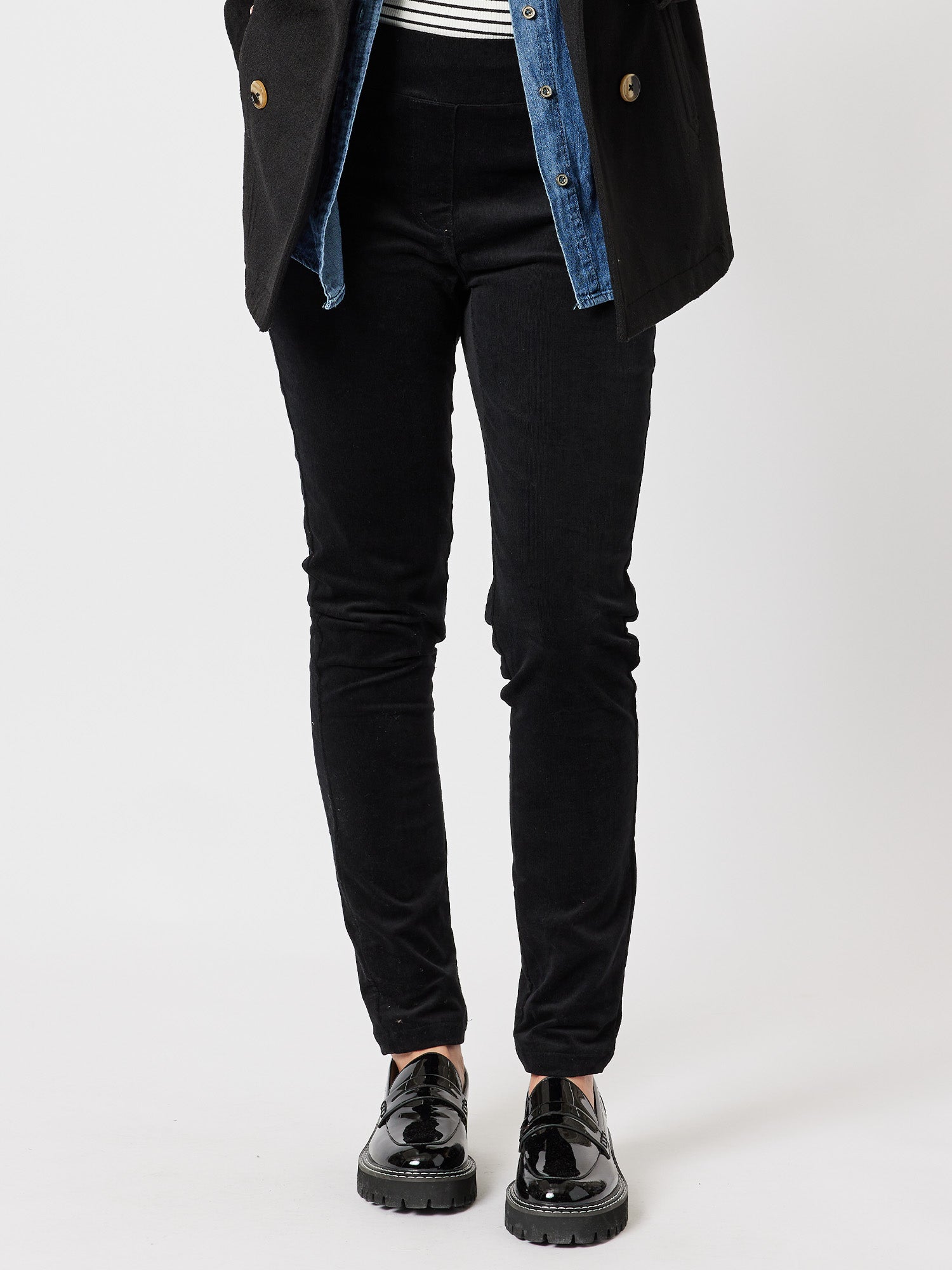 Stretch Pinwale Cord Pant - Black
