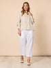 Linen Ruffle Hem Shirt - Natural RC&CO
