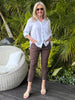 Small Bow Print Pant - Koko White RC&CO