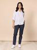 Cherry Print Slim Leg Pant - Navy/White rc&co