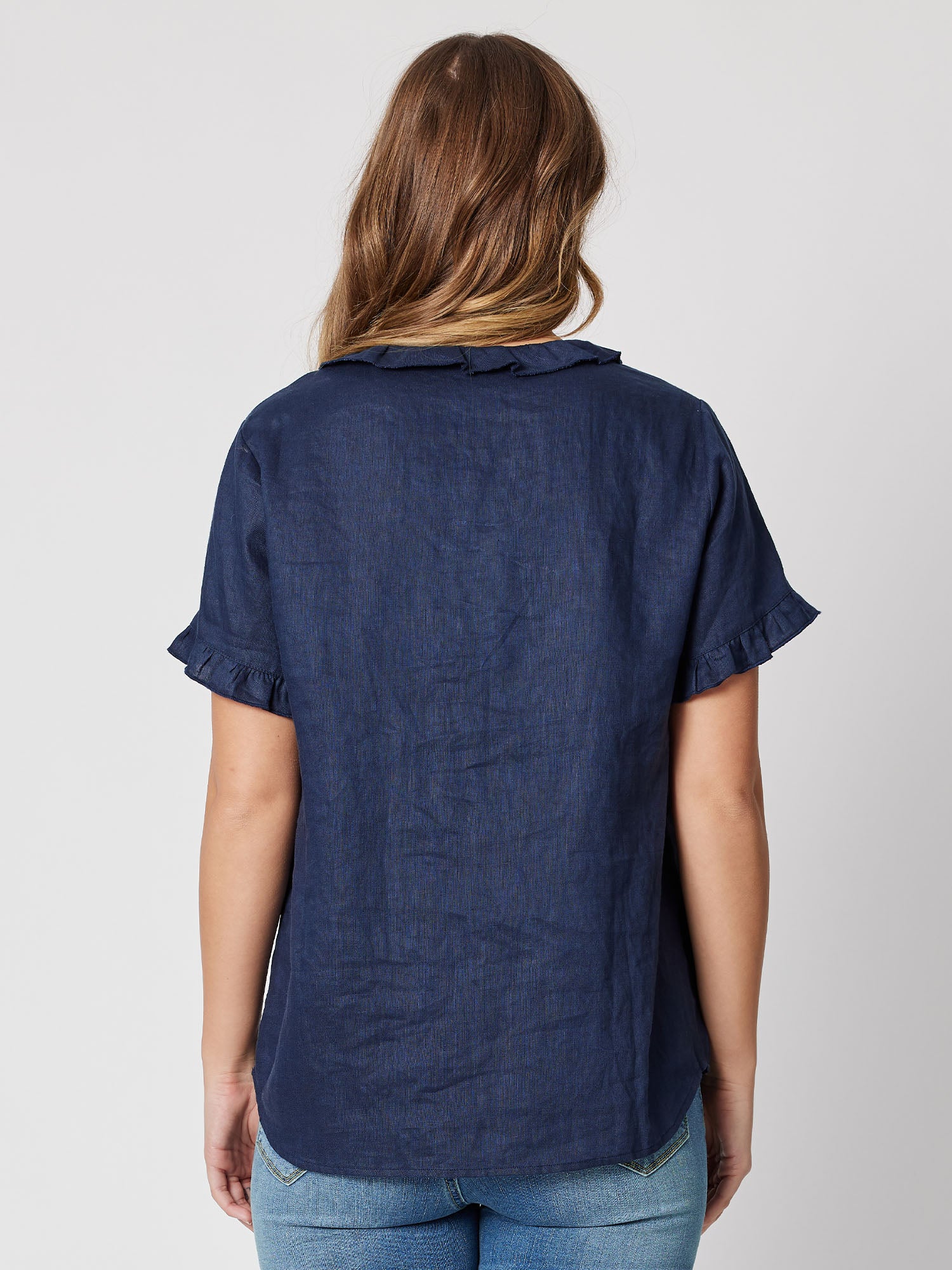 Short Sleeve Tiffany Shirt - Navy
