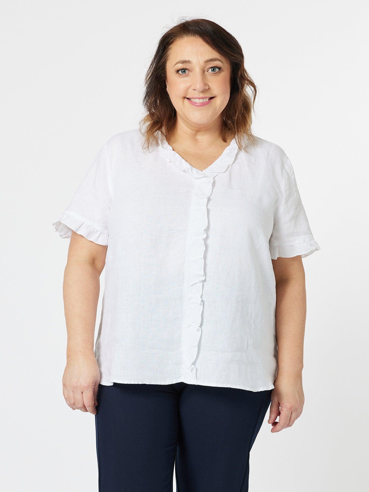 Short Sleeve Tiffany Shirt - White