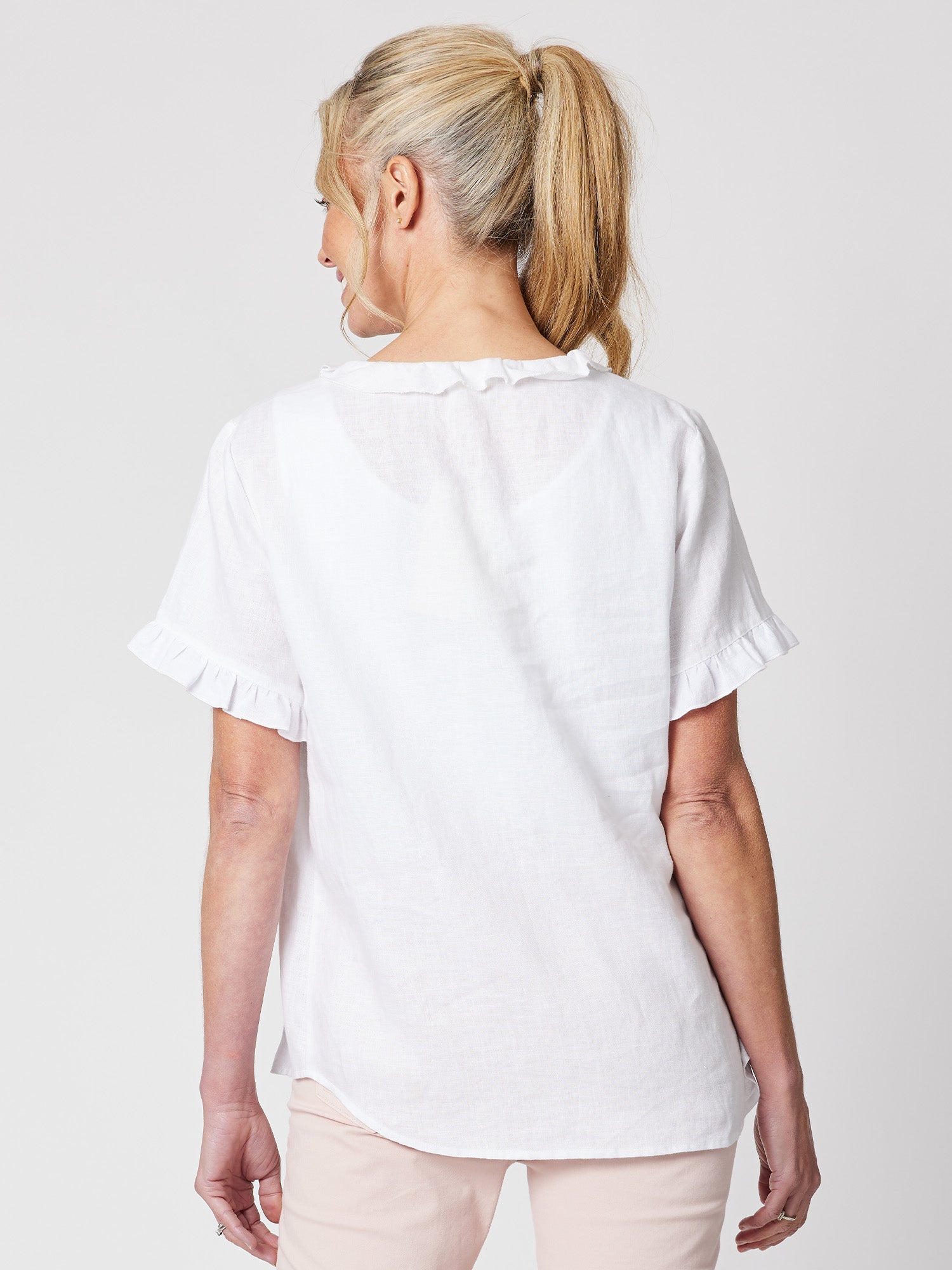 Short Sleeve Tiffany Shirt - White