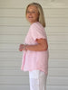 Tiffany Ruffle Linen Top - Pink rc&co