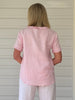 Tiffany Ruffle Linen Top - Pink rc&co
